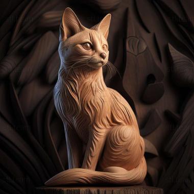 3D модель Меконгський бобтейл кіт (STL)